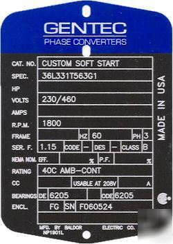 10HP soft start cnc rotary phase converter - mill lathe