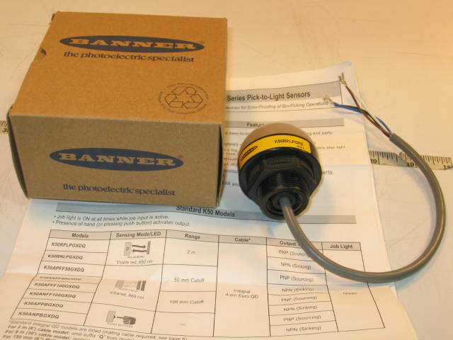 Banner ez-light K50 pick-to-light sensor K50RPLPGRE