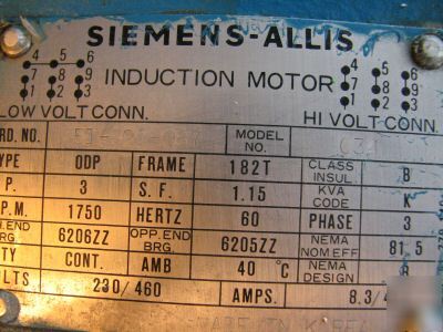 Dayton electric motor 3ND27M 1/2 hp #21