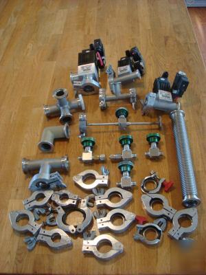 Edwards, nupro, mdc vacuum system lot, isolation valves