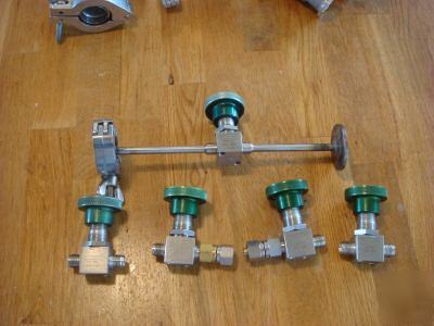 Edwards, nupro, mdc vacuum system lot, isolation valves