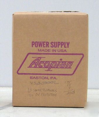 New acopian power supply #V3.3J3OOL 