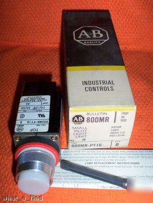 New allen bradley 800MR-PT16 pilot light clear warranty