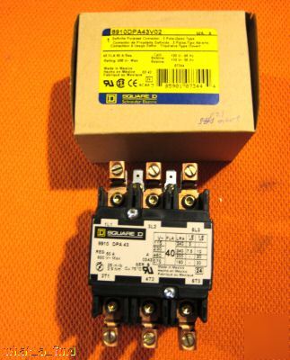 New square d 8910DPA43V02 definite purpose contactor 