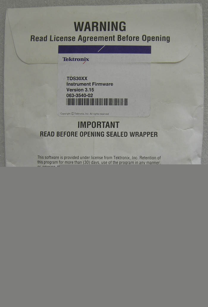 Tektronix TDS30XX oscilloscopes firmware ver 3.15