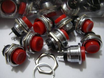 6PCS, red momentary on off push-button switches,RD212