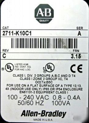 Allen bradley panelview 2711-K10C1 a 2711K10C1 ln