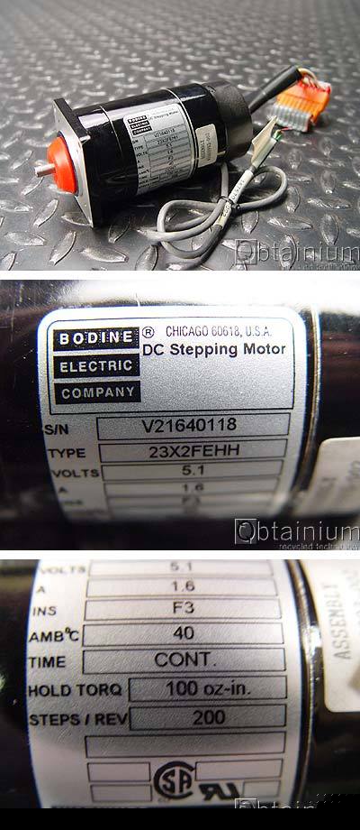 Bodine dc stepping motor & renco encoder stepper