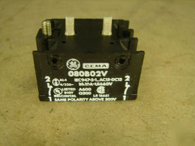 Ge industrial cema add on contact block 080B02V