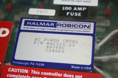 Halmar robicon ac power controller 480V C24565 good
