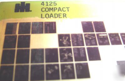 Ih 4125 compact tractor loader parts catalog microfiche
