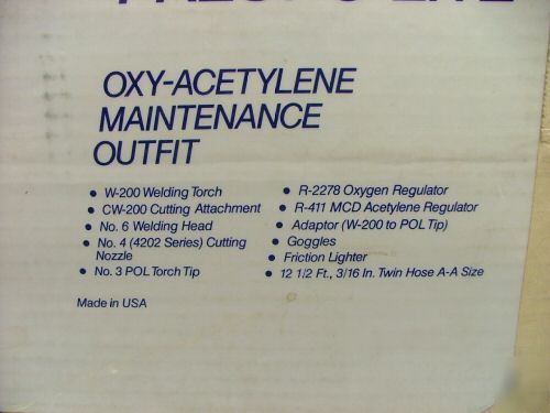 Linde prest-o-lite oxy-acetylene maintenance outfit