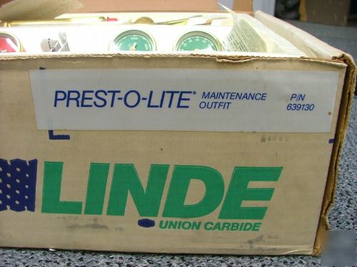 Linde prest-o-lite oxy-acetylene maintenance outfit