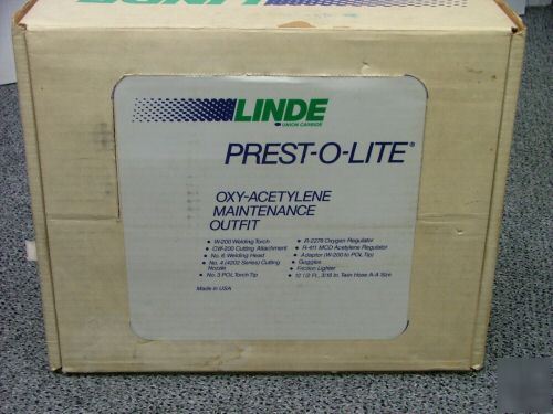 Linde prest-o-lite oxy-acetylene maintenance outfit