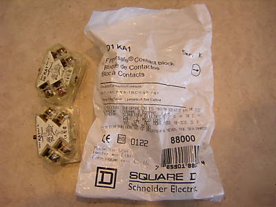 Lot of 3 square d fingersafe contact block 9001 KA1