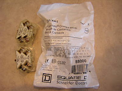 Lot of 3 square d fingersafe contact block 9001 KA1