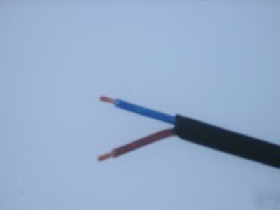 Mains flexible cable round 0.75MMÂ² black *81P a metre *