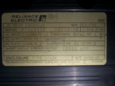 Reliance electric DC1 vs drive DC1-70C, DC170C