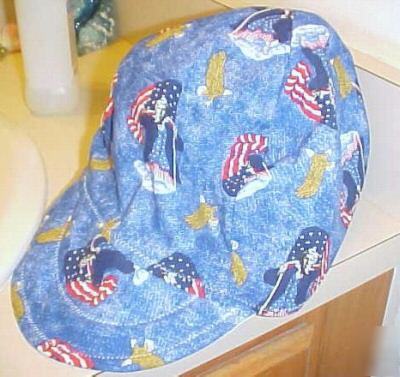 Reversable soaring eagle america flag welder caps hats