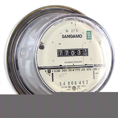 Sangamo watthour electric meter 240V 4 digits