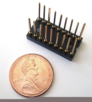 Wire wrap ic sockets ~ 18 pin ~ machine tooled gp (4)