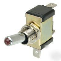 1 x amber led tipped heavy duty toggle switch 20A @ 12V