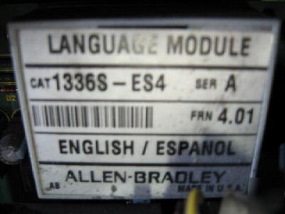 Ab allen bradley 1336S-BRF20-aa-ES4 ser d 2 hp frn 4.01