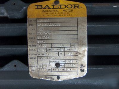 Baldor motor M4115T 50 hp 50HP electrical