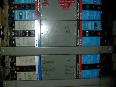 Cutler hammer eaton panels 34 breakers 20-250 amp 600V