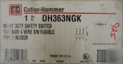 Cutler-hammer safety switch 100 a 600V DH363NGK