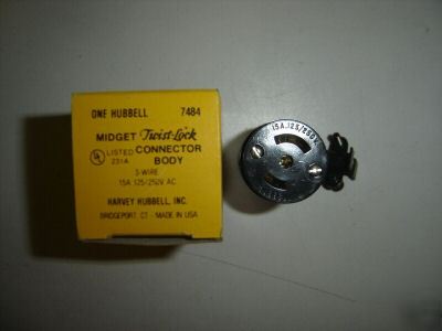 Hubbell HBL7484 15A 125/250V 3POLE 3WIRE twist lock 