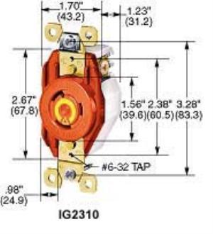 Hubbell IG2510 isolated ground twist-lockÂ® receptacle