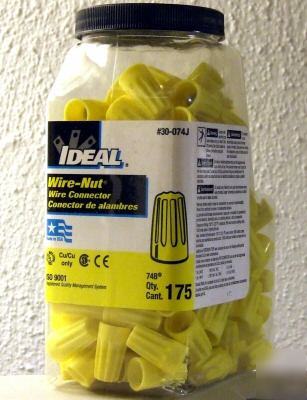 Jar 175 yellow ideal wire-nuts connectors 74B 30-074J 