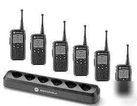 Motorola six (6) DTR550's digital radios w/ 6 unit muc