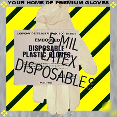 New 200 med latex disposable waterproof work glove go 