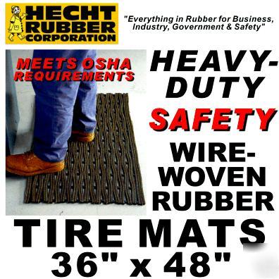 New 36 x 48 rubber tire heavy duty safety matting mat