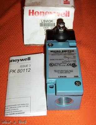 New honeywell h. d. micro switch LSW3K warranty 