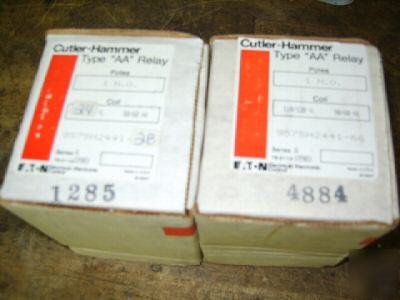 New industrial cutler hammer type aa relays 