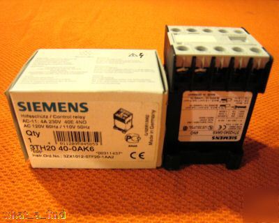 New siemens control relay 3TH20-40-0AK6 3TH20400AK6