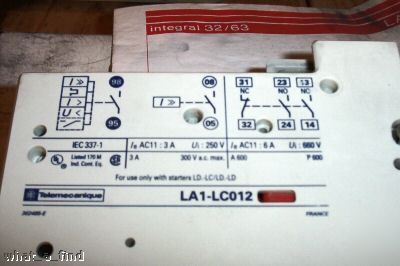 New telemecanique LA1-LC012 auxiliary contact block 