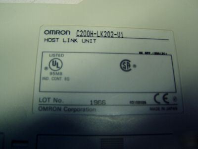 Omron host link unit m/n: C200H-LK202-V1