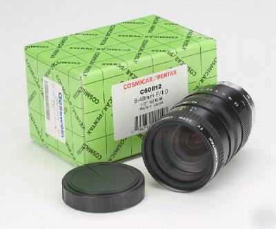 Pentax / cosmicar 8-48MM zoom c-mount video lens * *