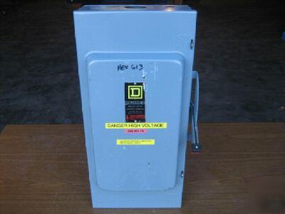 Square d HU364 safety switch 200 amp disconnect type 1