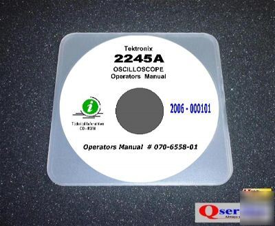 Tektronix tek 2245A oscilloscope operators manual cd