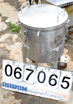 Used: tank, 304 stainless steel, 18 gallon, 17-1/2