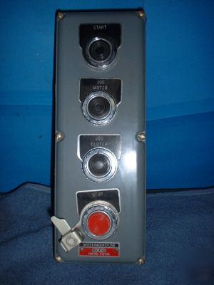 Westinghouse stop start push button hoist control jog