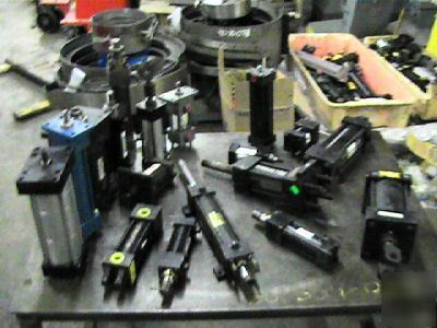  lot parker, smc, hydra, cylinders air and hydraulic 