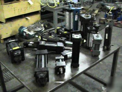  lot parker, smc, hydra, cylinders air and hydraulic 