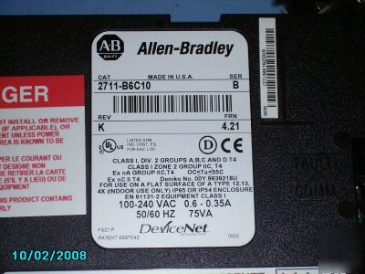 Ab allen bradley panelview 600 # 2711-B6C10 *very nice*