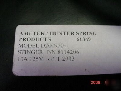 Ametek / huntersprings power reel D200950-1
